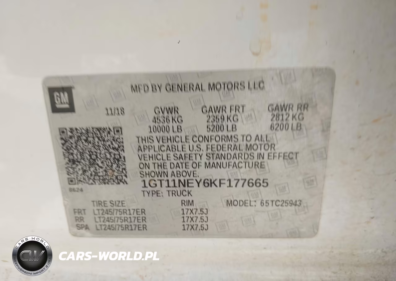 2019 GMC Sierra 2500Hd VIN:1GT11NEY6KF177665 - 9