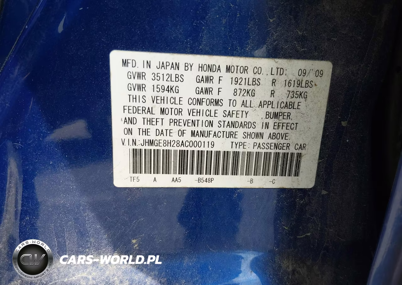 2010 Honda Fit VIN:JHMGE8H28AC000119 - 9
