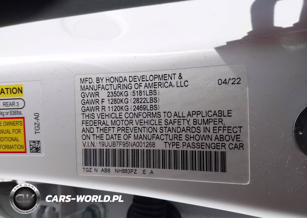 2022 Acura Tlx Type S - Hp Wheel And Tire VIN:19UUB7F95NA001268 - 9