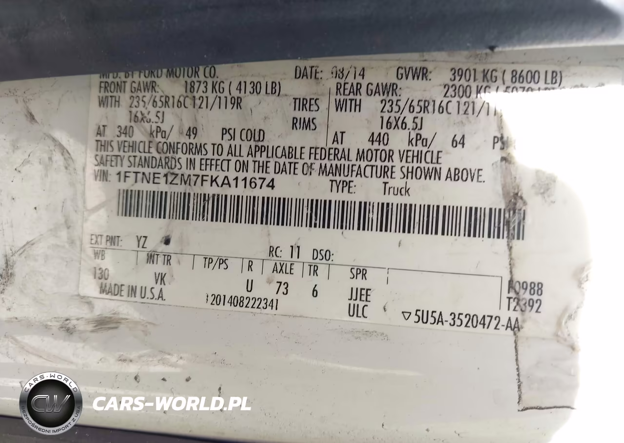 2015 Ford Transit-150 VIN:1FTNE1ZM7FKA11674 - 9