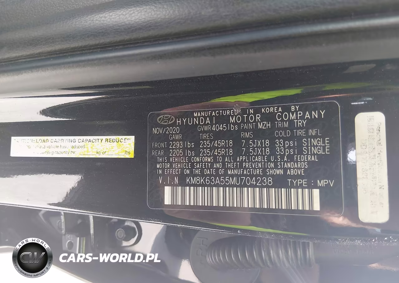 2021 Hyundai Kona Night VIN:KM8K63A55MU704238 - 9
