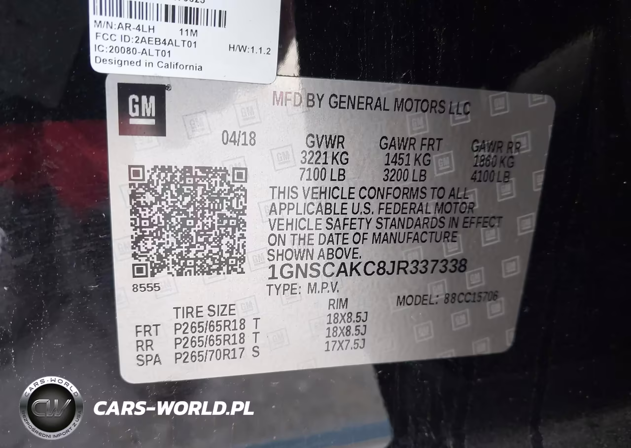 2018 Chevrolet Tahoe Ls VIN:1GNSCAKC8JR337338 - 9