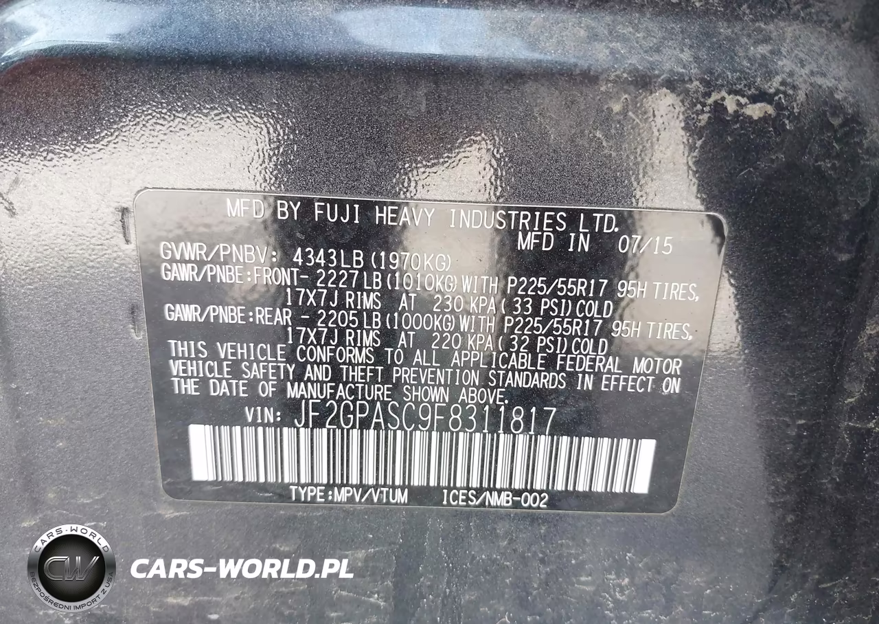 2015 Subaru Xv Crosstrek 2.0I Limited VIN:JF2GPASC9F8311817 - 9