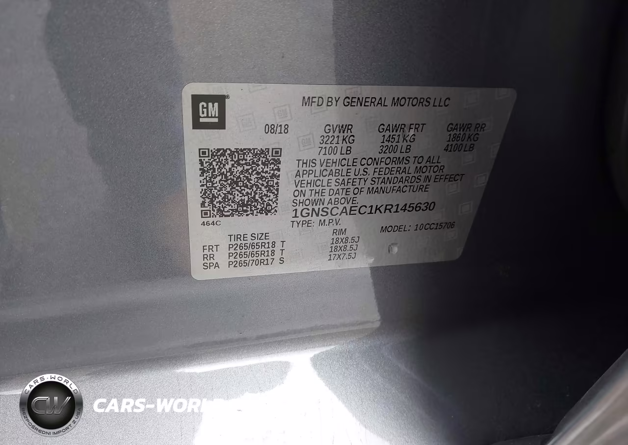 2019 Chevrolet Tahoe Ls VIN:1GNSCAEC1KR145630 - 9