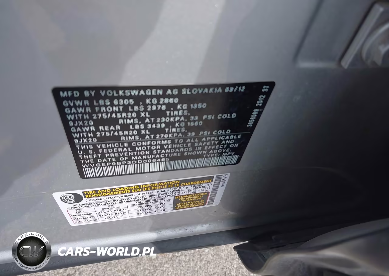 2013 Volkswagen Touareg Tdi Executive VIN:WVGEP9BP3DD006465 - 9