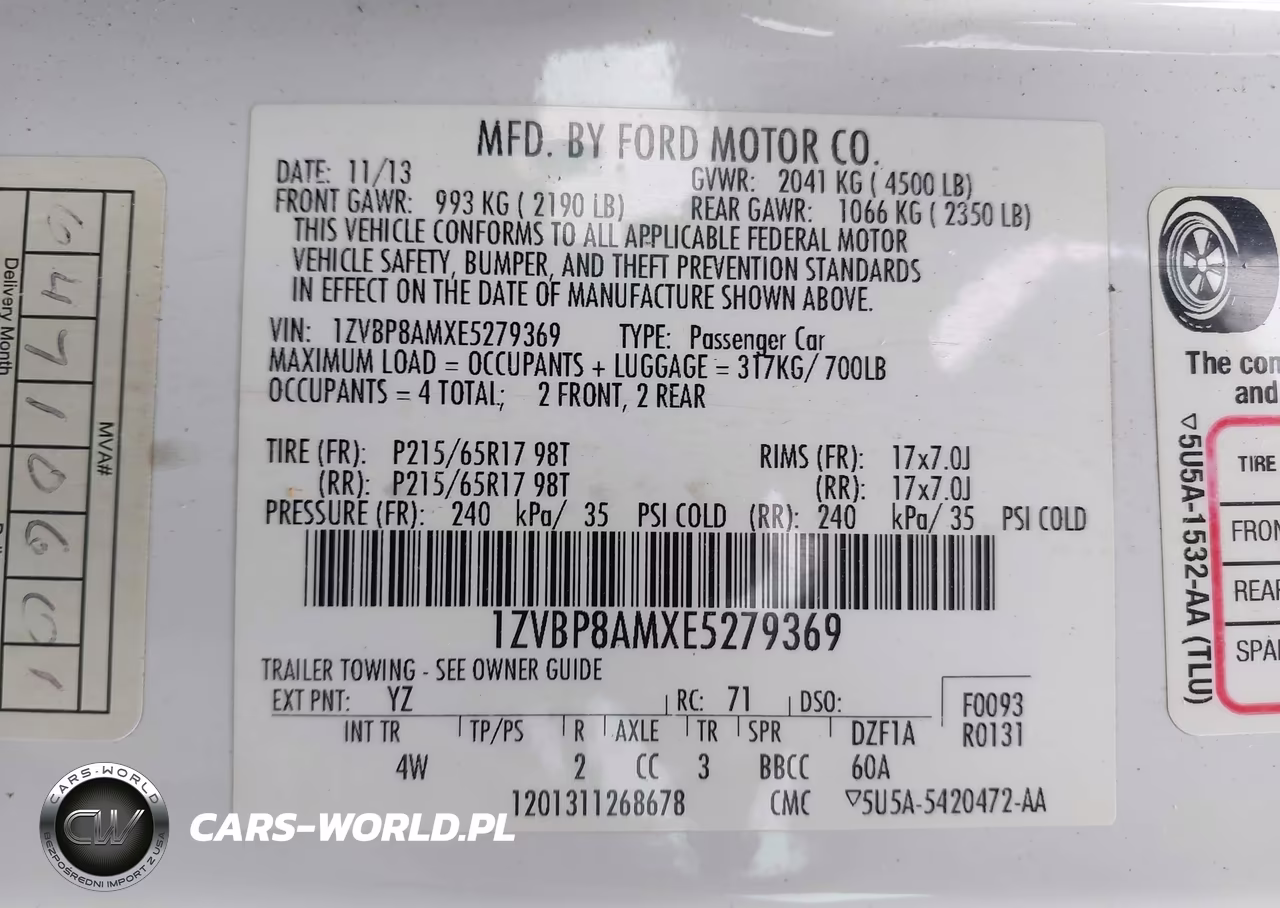 2014 Ford Mustang V6 Premium VIN:1ZVBP8AMXE5279369 - 9