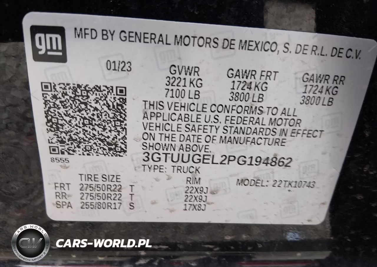 2023 GMC Sierra 1500 4Wd Standard Box Denali VIN:3GTUUGEL2PG194862 - 9