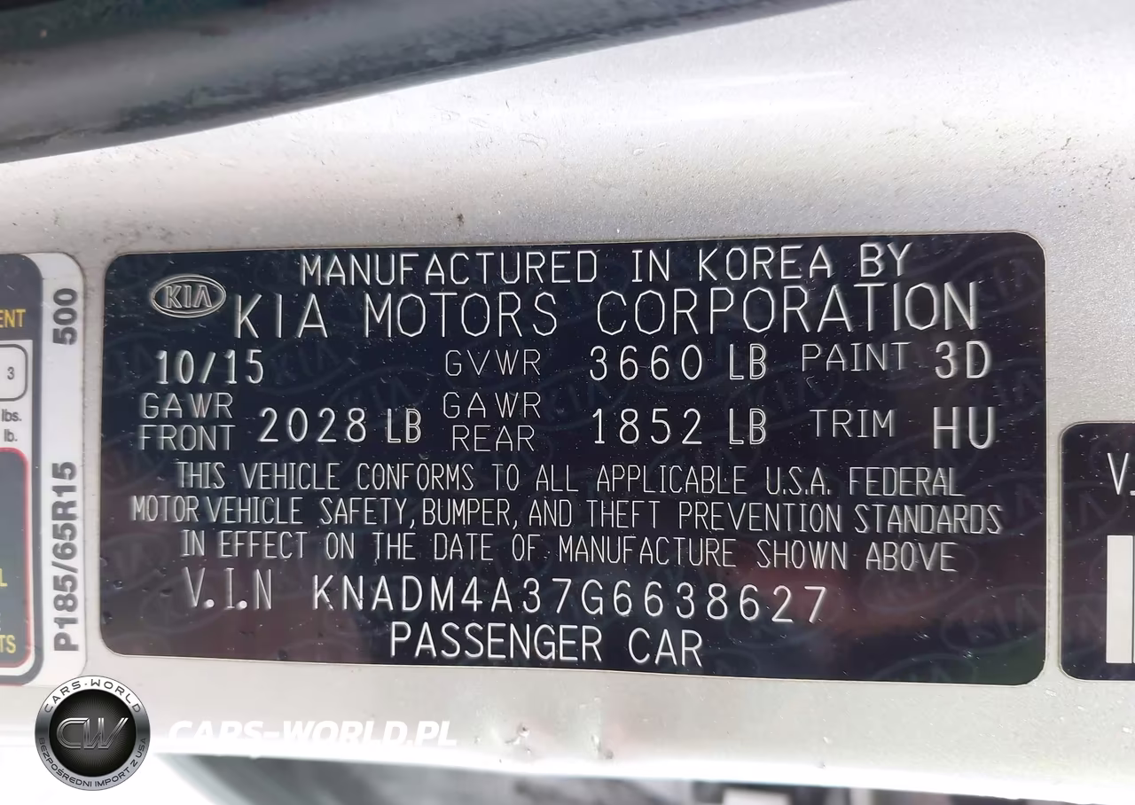 2016 Kia Rio Lx VIN:KNADM4A37G6638627 - 9