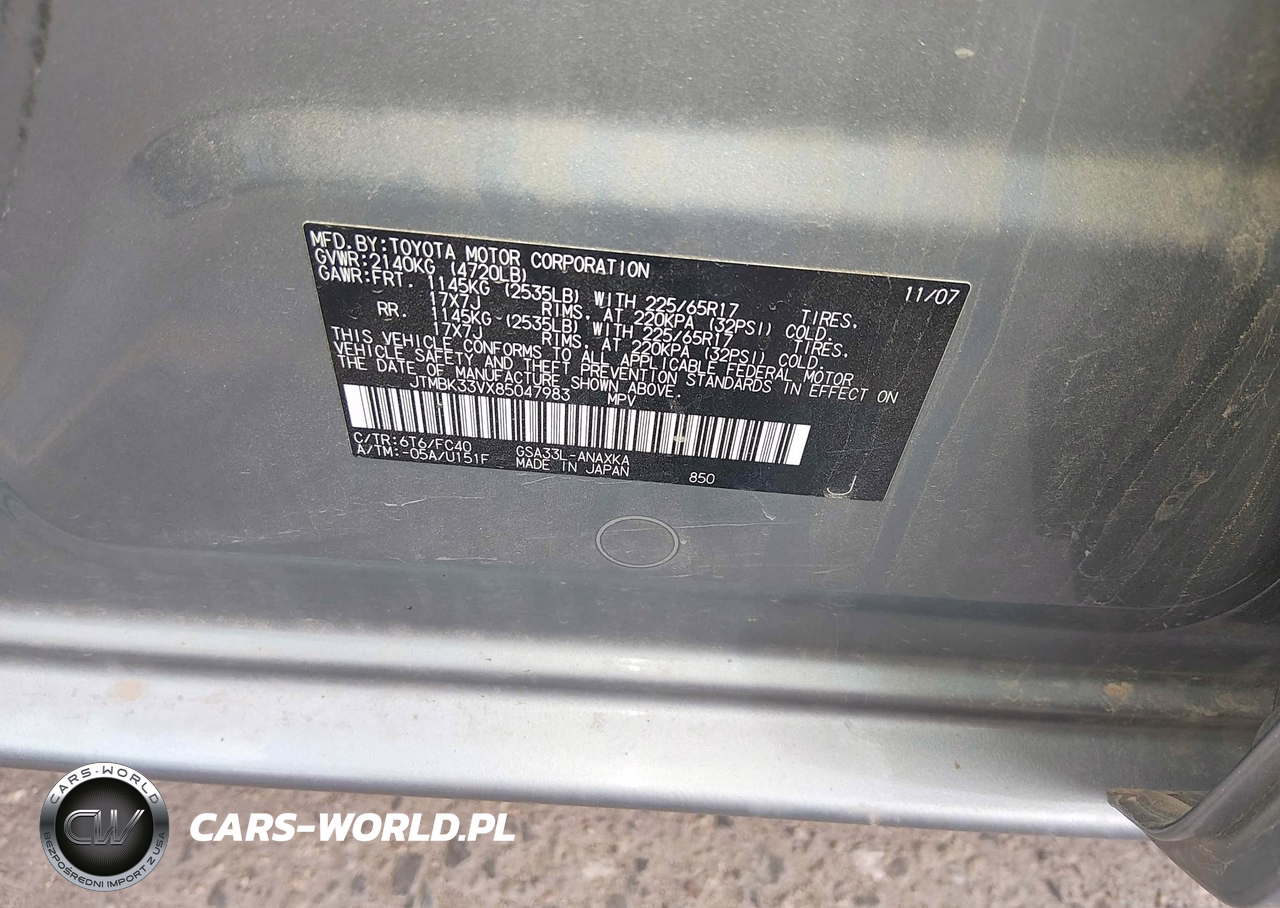 2008 Toyota Rav4 Base V6 VIN:JTMBK33VX85047983 - 9