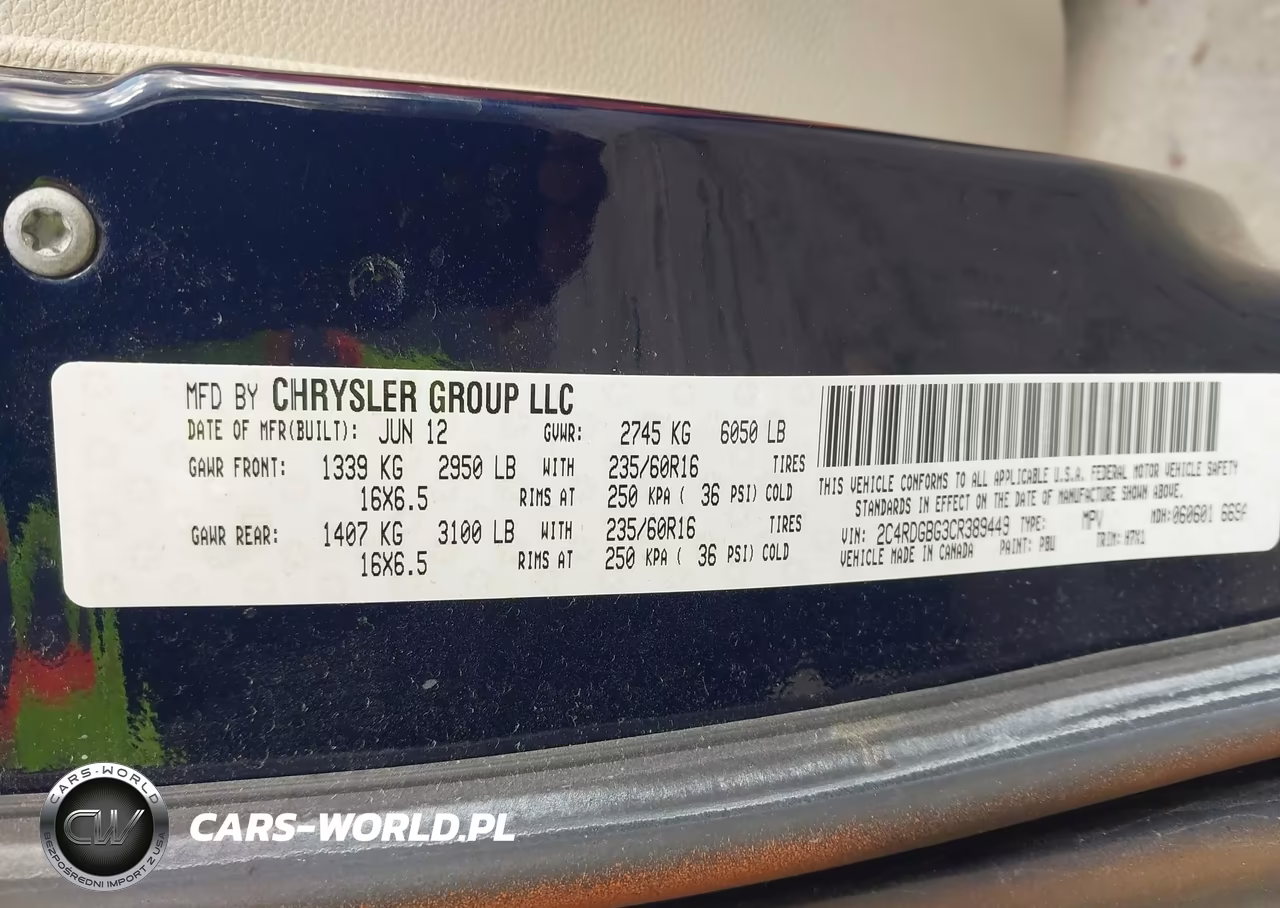 2012 Dodge Grand Caravan Se-Avp VIN:2C4RDGBG3CR389449 - 9
