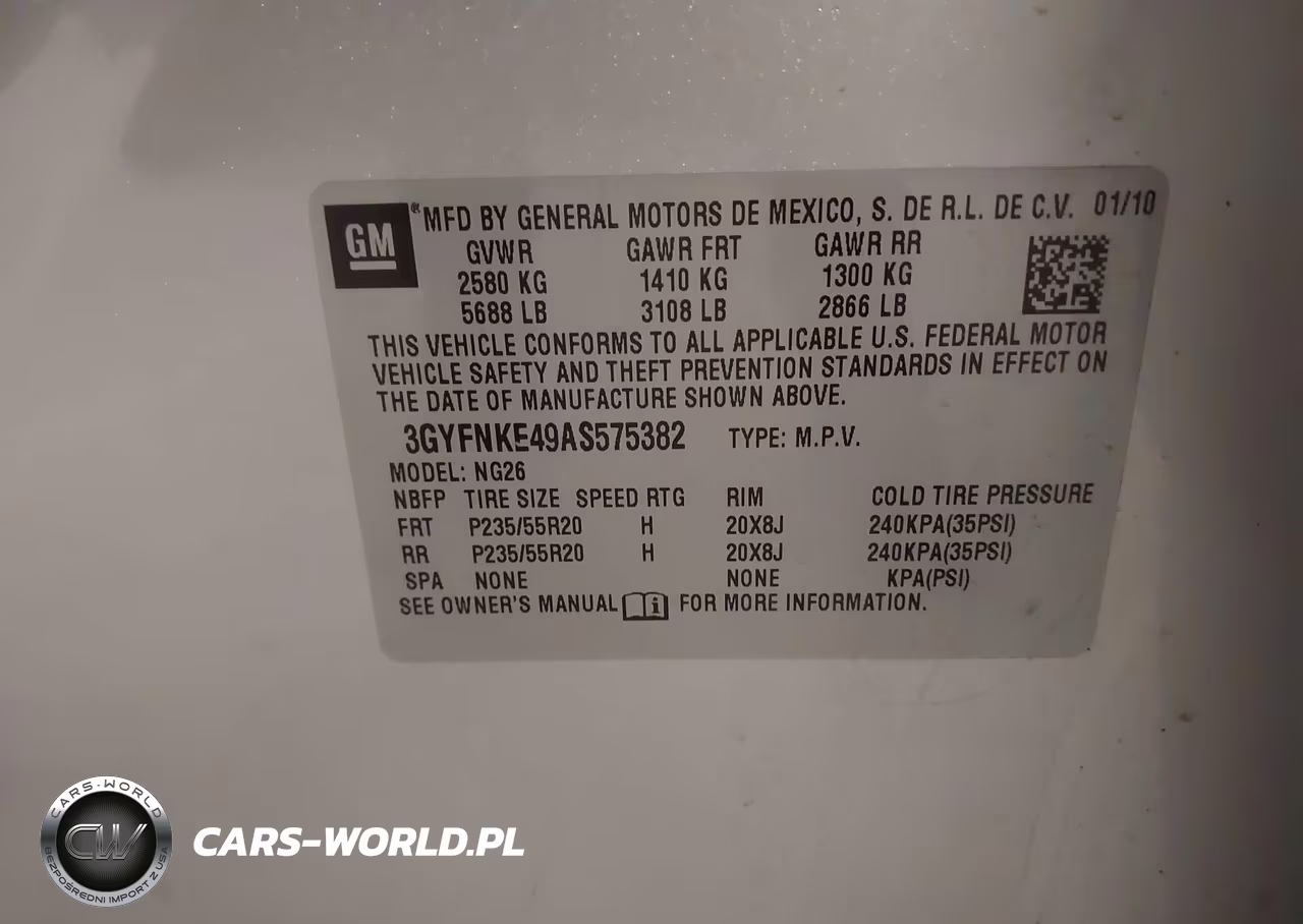 2010 Cadillac Srx Turbo Premium VIN:3GYFNKE49AS575382 - 9