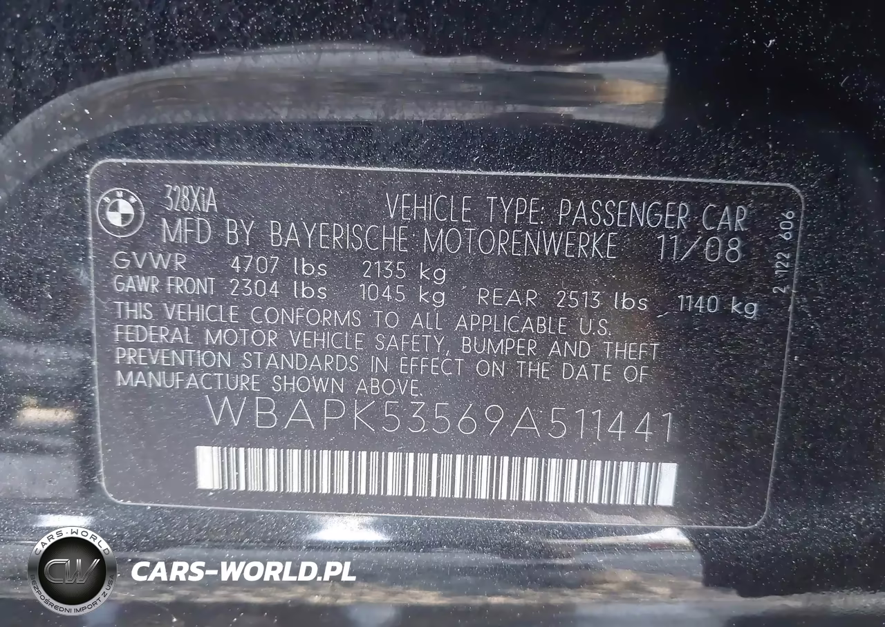 2009 BMW 328I xDrive VIN:WBAPK53569A511441 - 9