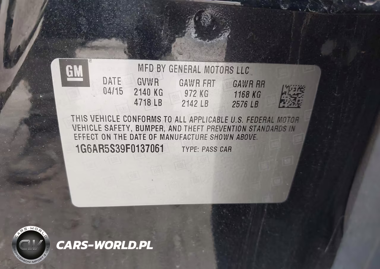 2015 Cadillac Cts Luxury VIN:1G6AR5S39F0137061 - 9