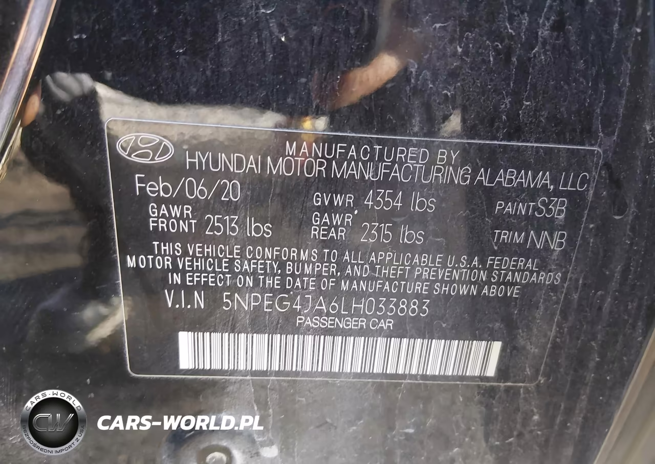 2020 Hyundai Sonata Se VIN:5NPEG4JA6LH033883 - 9
