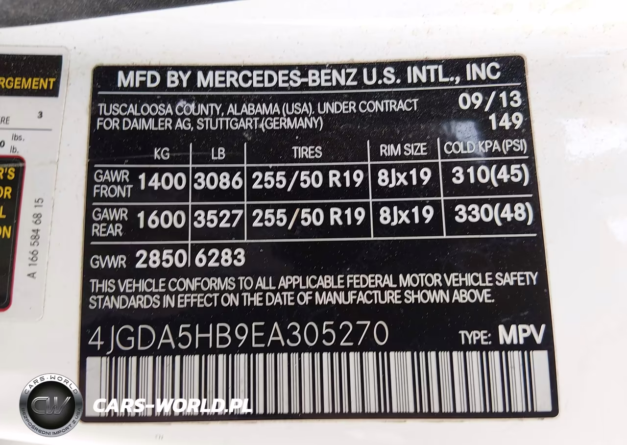 2014 Mercedes-Benz Ml 350 4Matic VIN:4JGDA5HB9EA305270 - 9