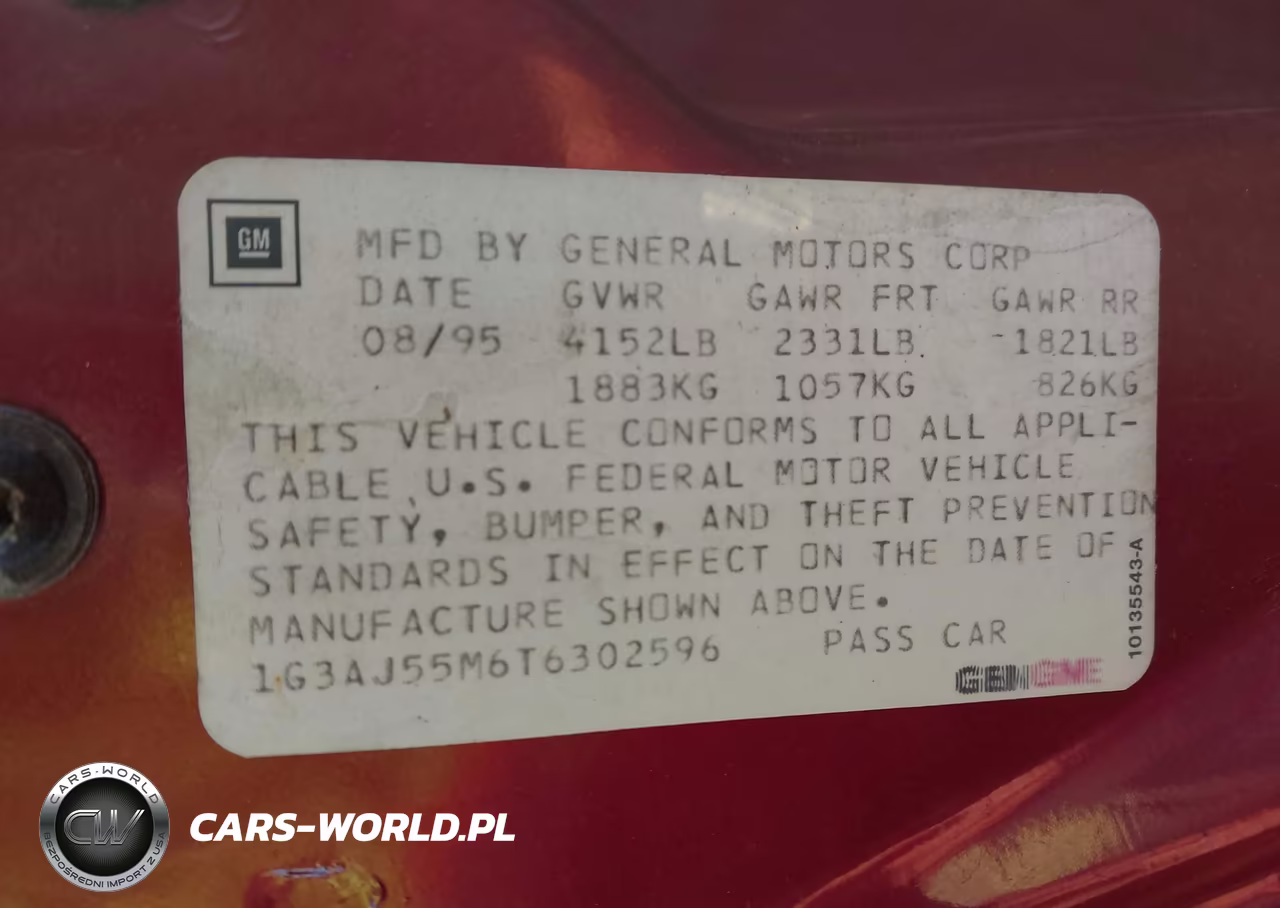 1996 Oldsmobile Ciera Sl VIN:1G3AJ55M6T6302596 - 9