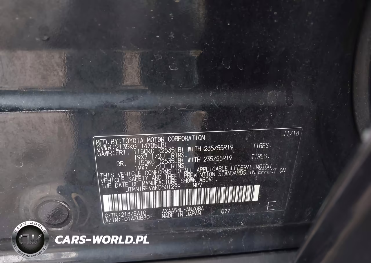 2019 Toyota Rav4 Limited VIN:JTMN1RFV6KD501299 - 9