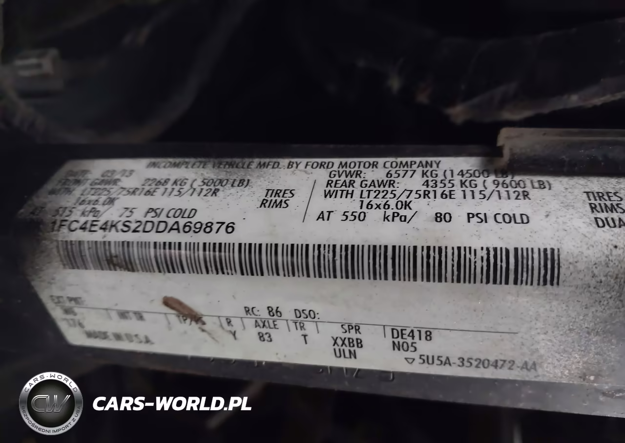 2013 Ford E-450 Stripped VIN:1FC4E4KS2DDA69876 - 8