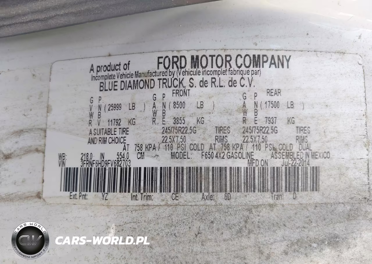 2015 Ford F-650 Gas Xl-Xlt VIN:3FRNF6HD9FV682703 - 9