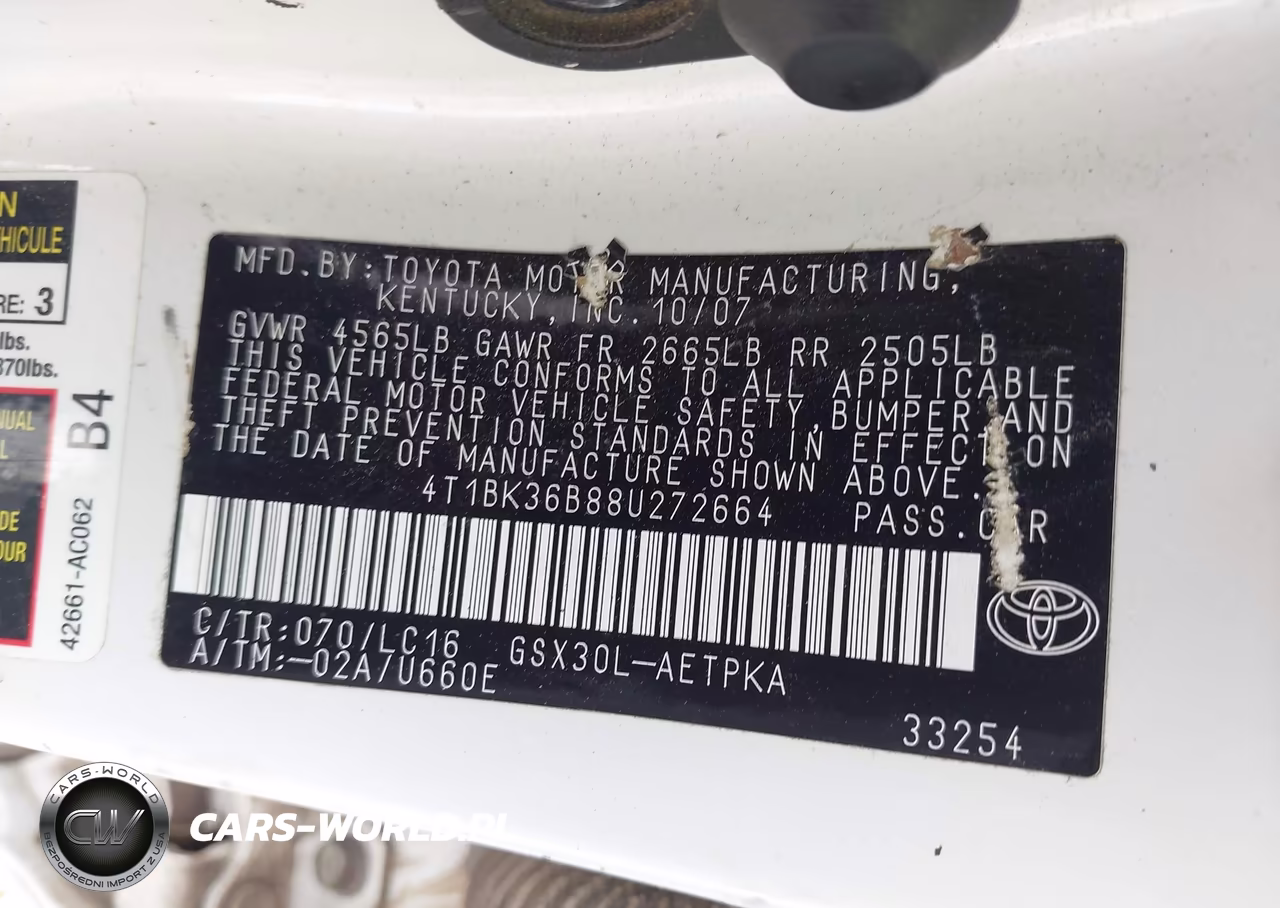 2008 Toyota Avalon Limited VIN:4T1BK36B88U272664 - 9