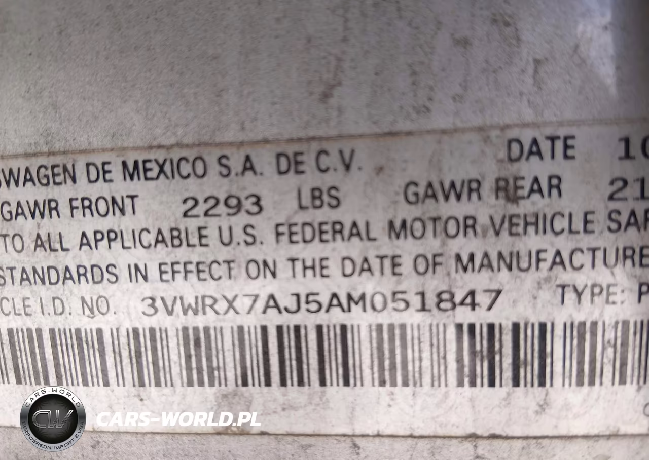 2010 Volkswagen Jetta Se VIN:3VWRX7AJ5AM051847 - 9