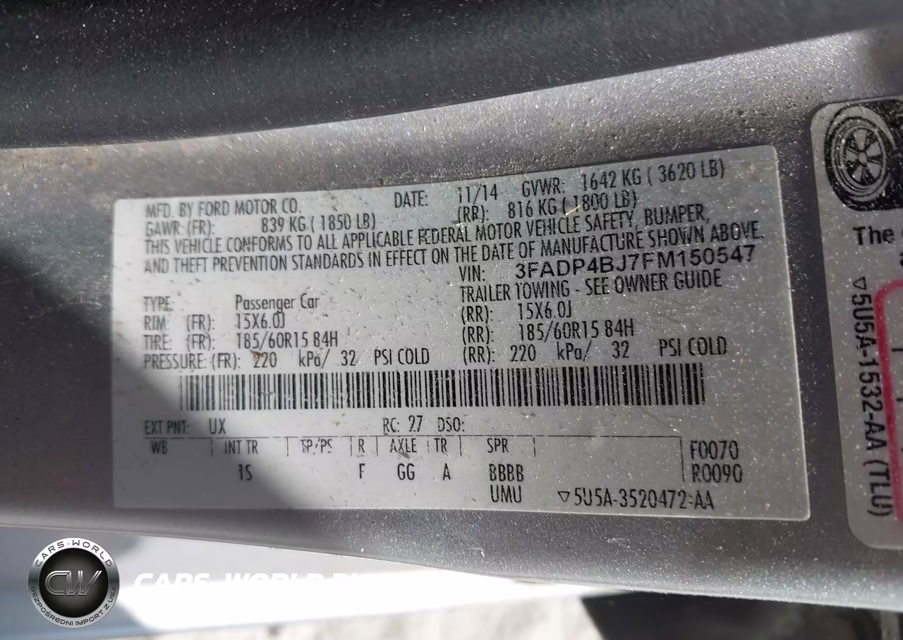 2015 Ford Fiesta Se VIN:3FADP4BJ7FM150547 - 9