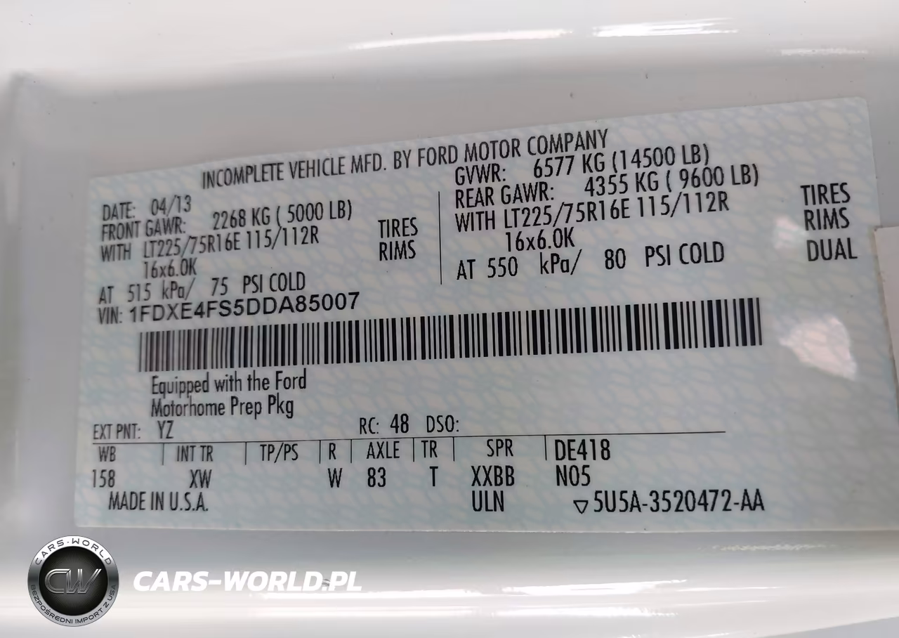 2013 Ford E-450 Cutaway VIN:1FDXE4FS5DDA85007 - 8