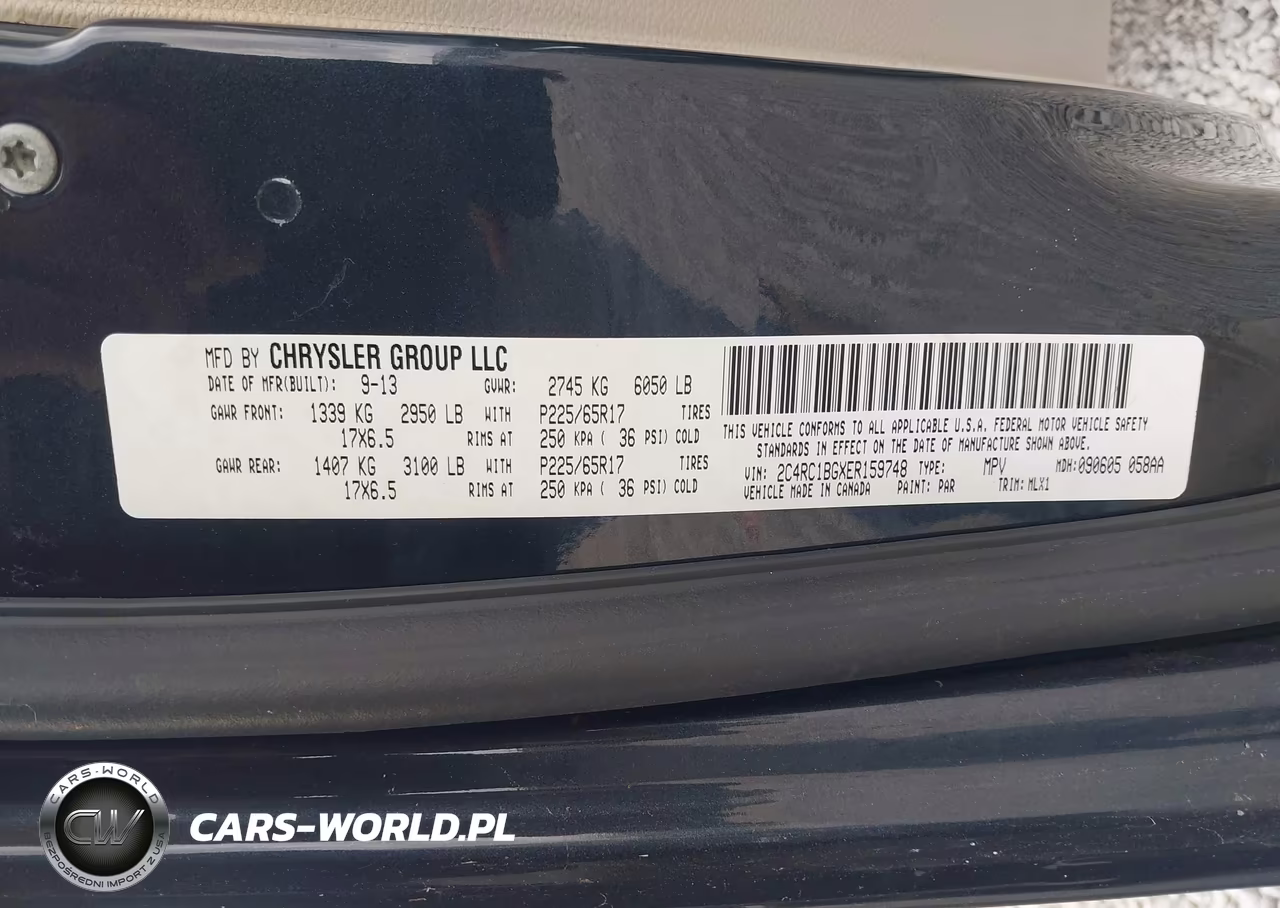 2014 Chrysler Town & Country Touring VIN:2C4RC1BGXER159748 - 9