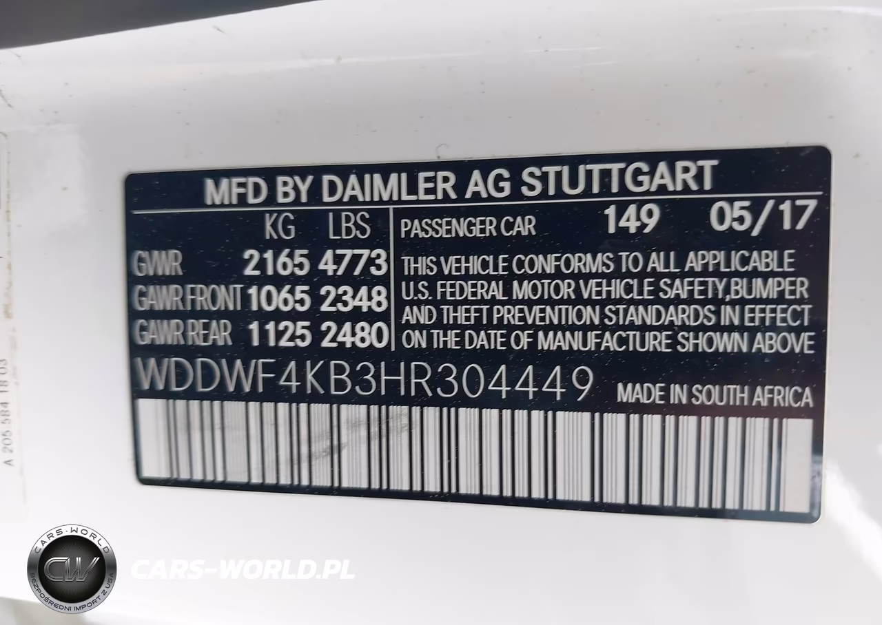 2017 Mercedes-Benz C 300 4Matic VIN:WDDWF4KB3HR304449 - 9