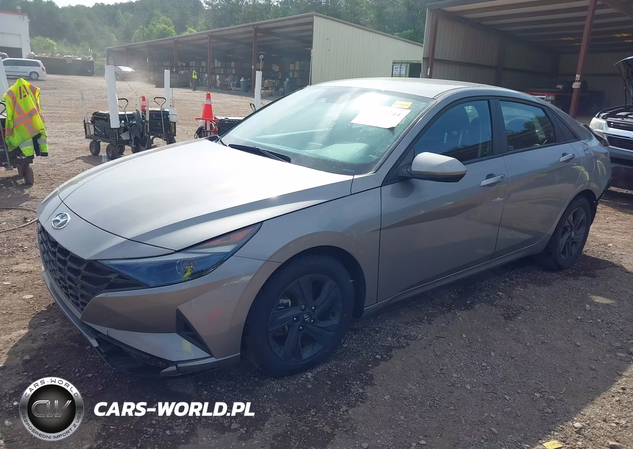 2021 Hyundai Elantra Hybrid Blue VIN:KMHLM4AJ0MU003944 - 2