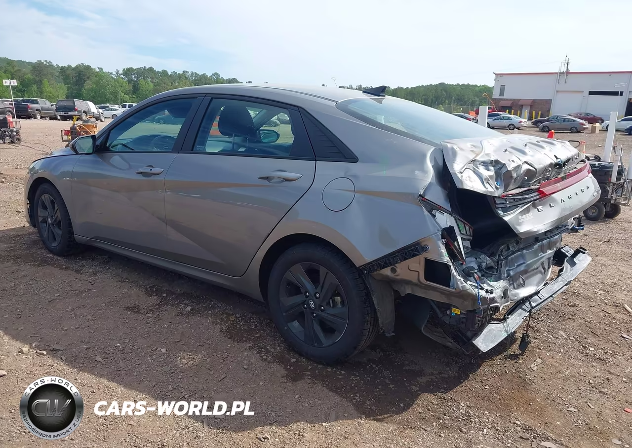 2021 Hyundai Elantra Hybrid Blue VIN:KMHLM4AJ0MU003944 - 3