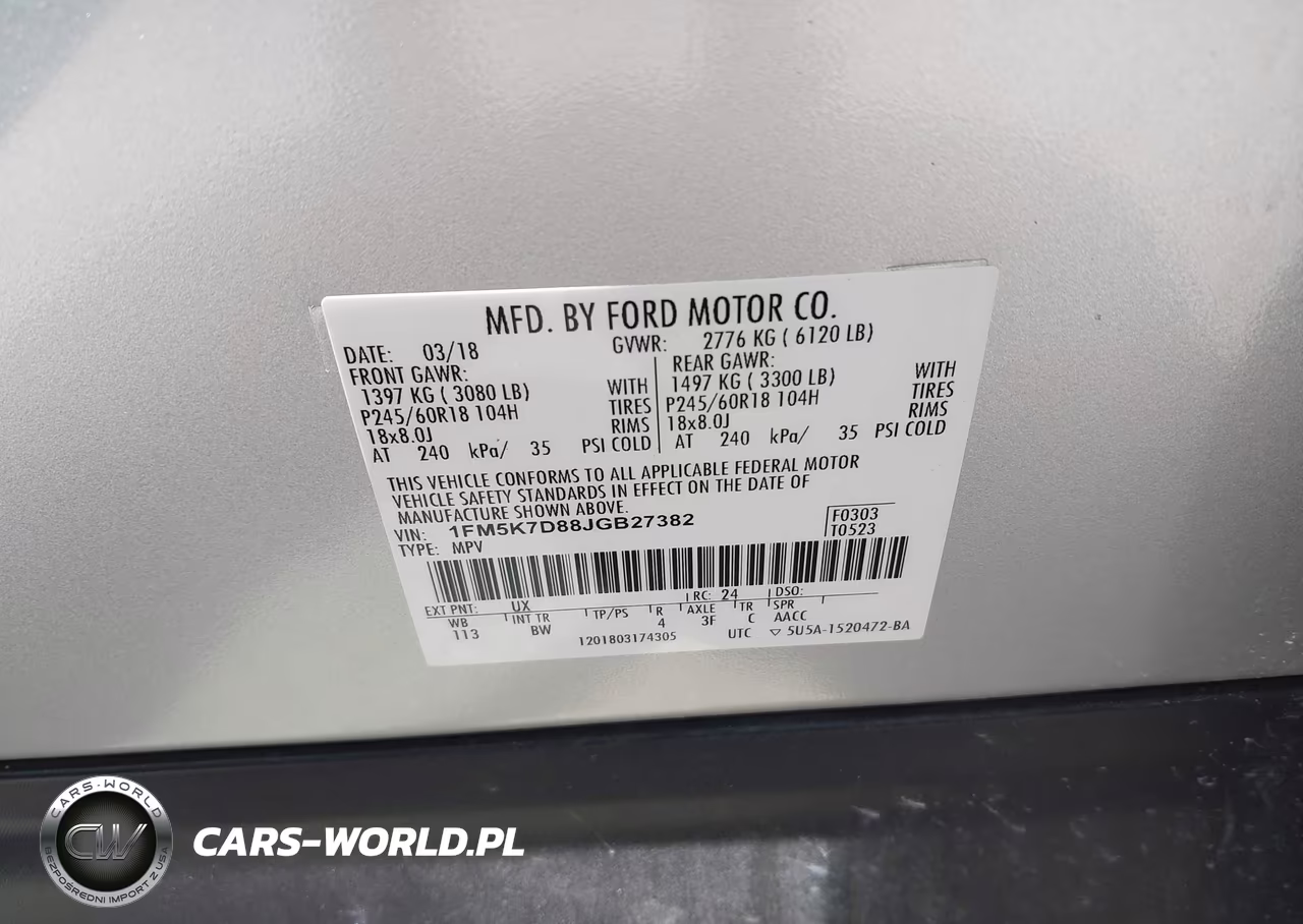 2018 Ford Explorer Xlt VIN:1FM5K7D88JGB27382 - 9