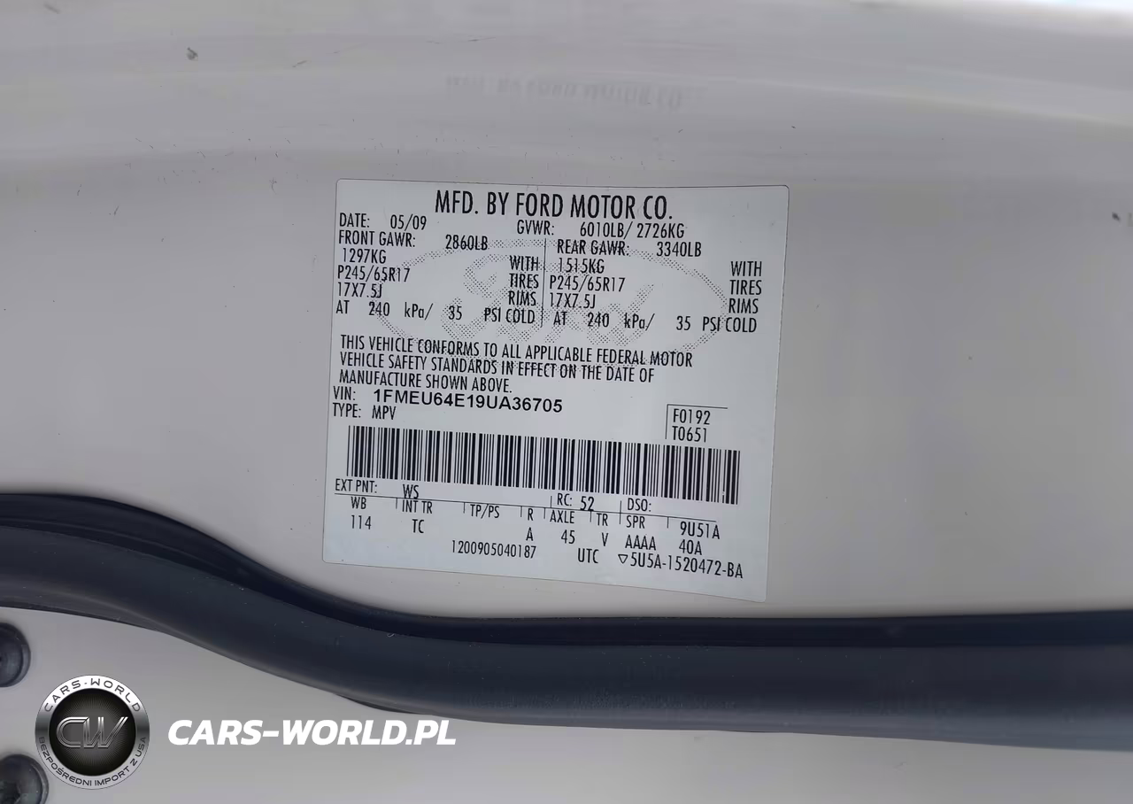 2009 Ford Explorer Eddie Bauer VIN:1FMEU64E19UA36705 - 9
