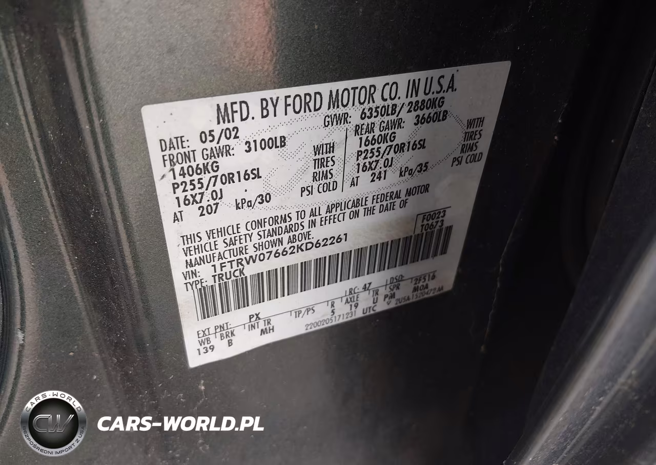 2002 Ford F-150 Lariat-Xlt VIN:1FTRW07662KD62261 - 9