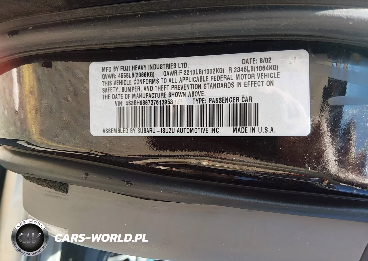 2003 Subaru Outback Limited VIN:4S3BH686737613953 - 9