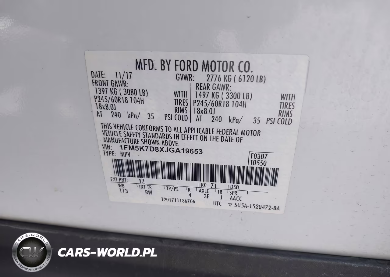 2018 Ford Explorer Xlt VIN:1FM5K7D8XJGA19653 - 9