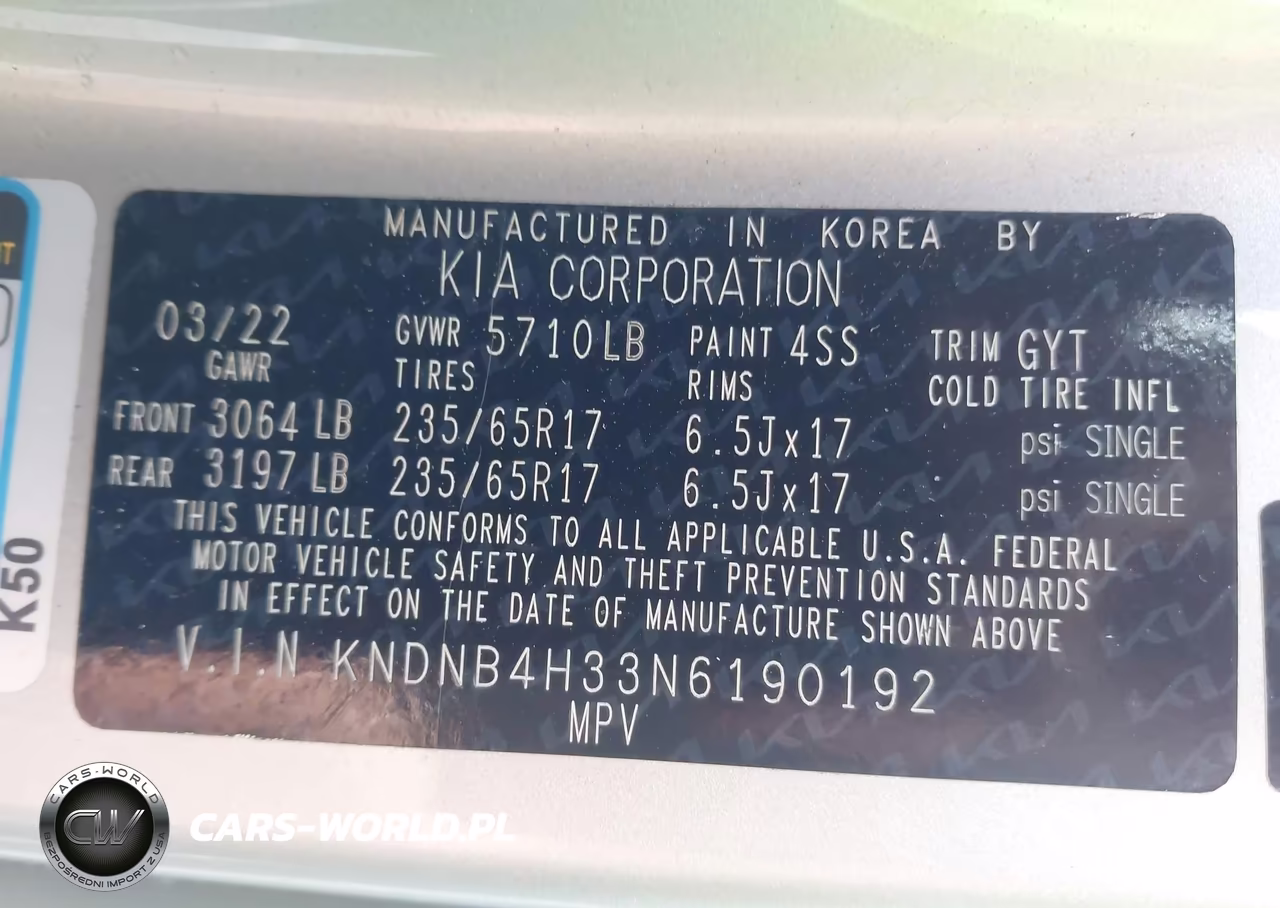 2022 Kia Carnival Mpv Lx Seat Package VIN:KNDNB4H33N6190192 - 9