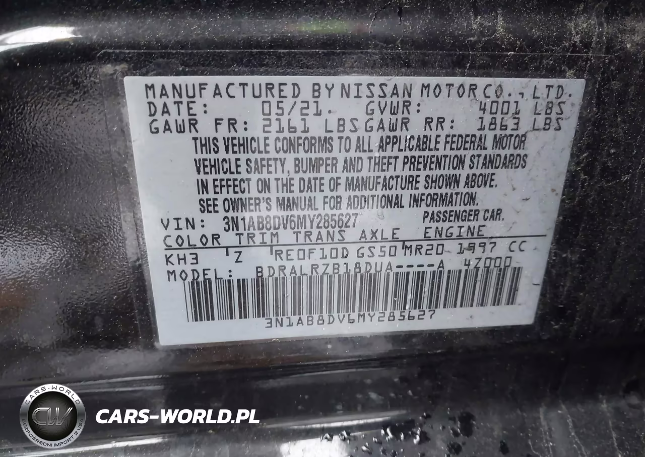 2021 Nissan Sentra Sr Xtronic Cvt VIN:3N1AB8DV6MY285627 - 9