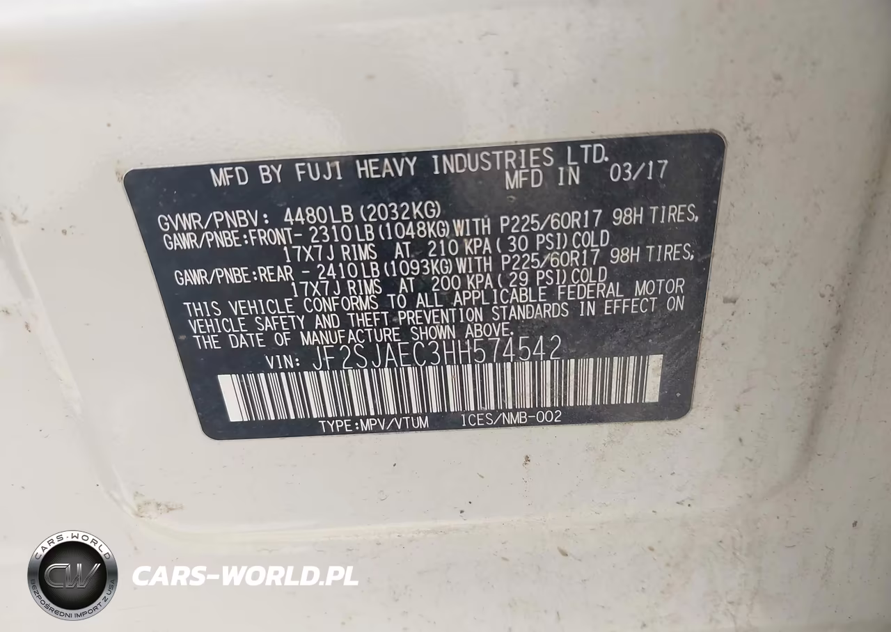 2017 Subaru Forester 2.5I Premium VIN:JF2SJAEC3HH574542 - 9