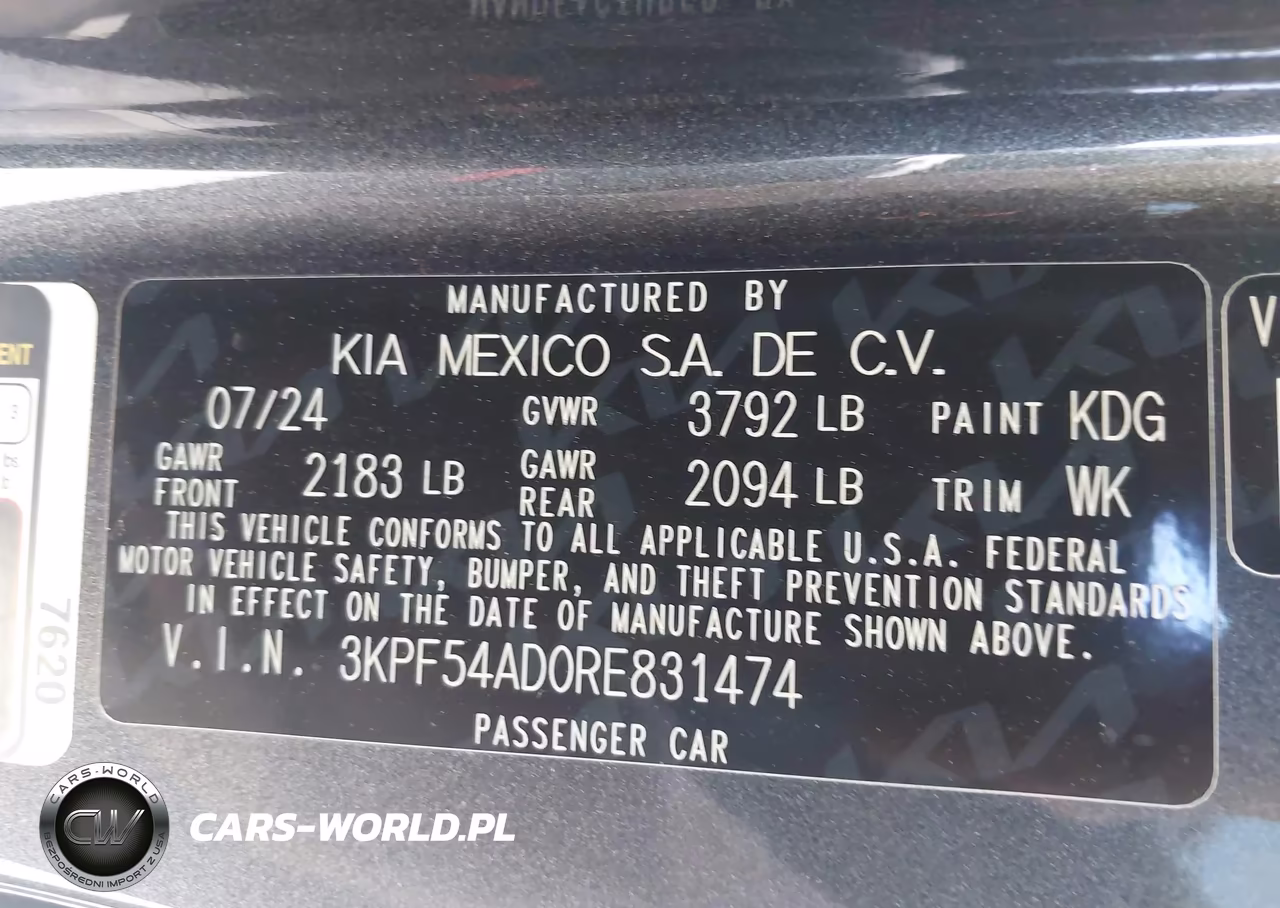 2024 Kia Forte Gt-Line VIN:3KPF54AD0RE831474 - 9