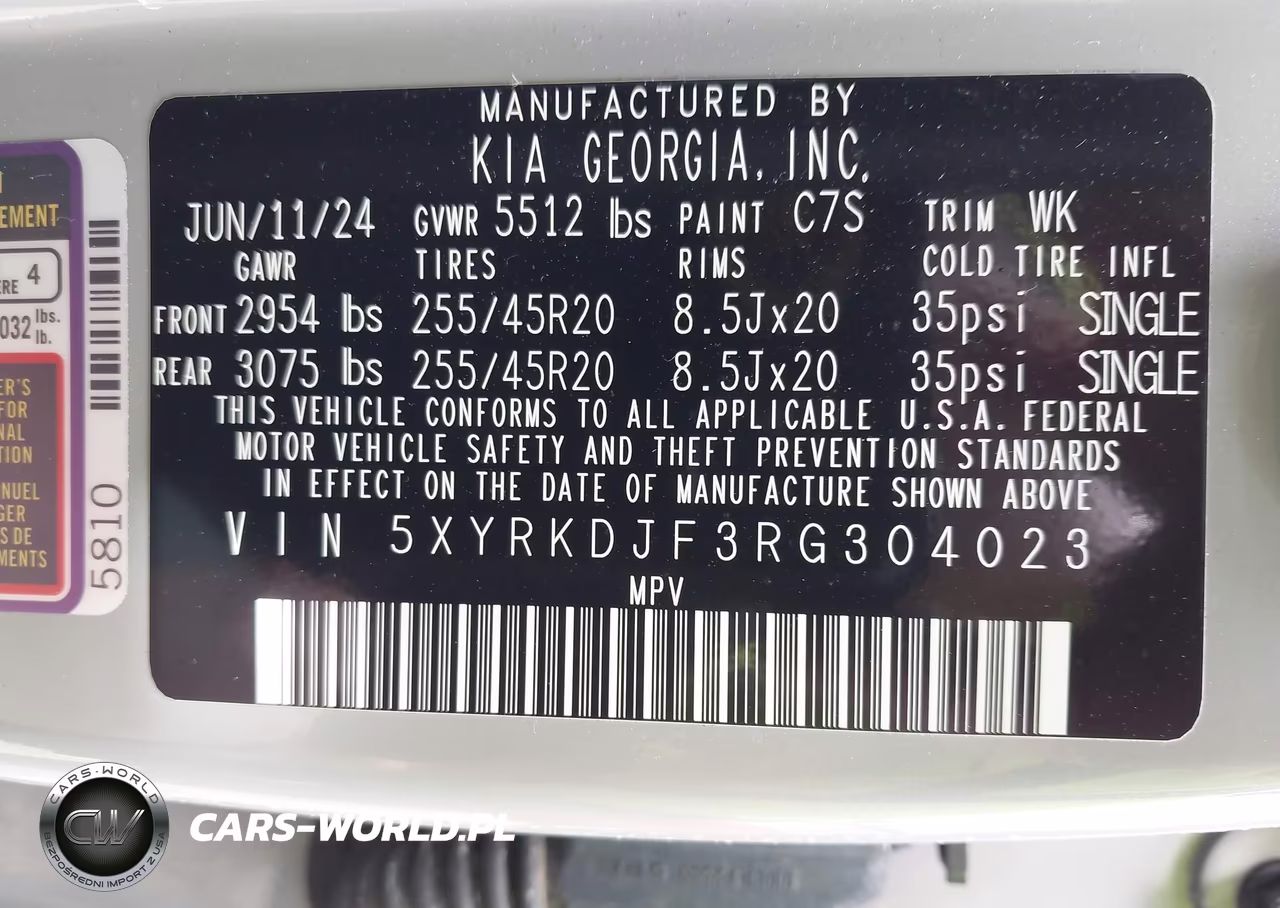 2024 Kia Sorento X-Line Sx VIN:5XYRKDJF3RG304023 - 9
