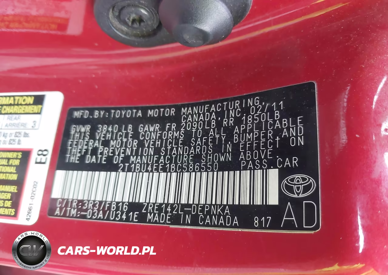 2011 Toyota Corolla Le VIN:2T1BU4EE1BC586550 - 9