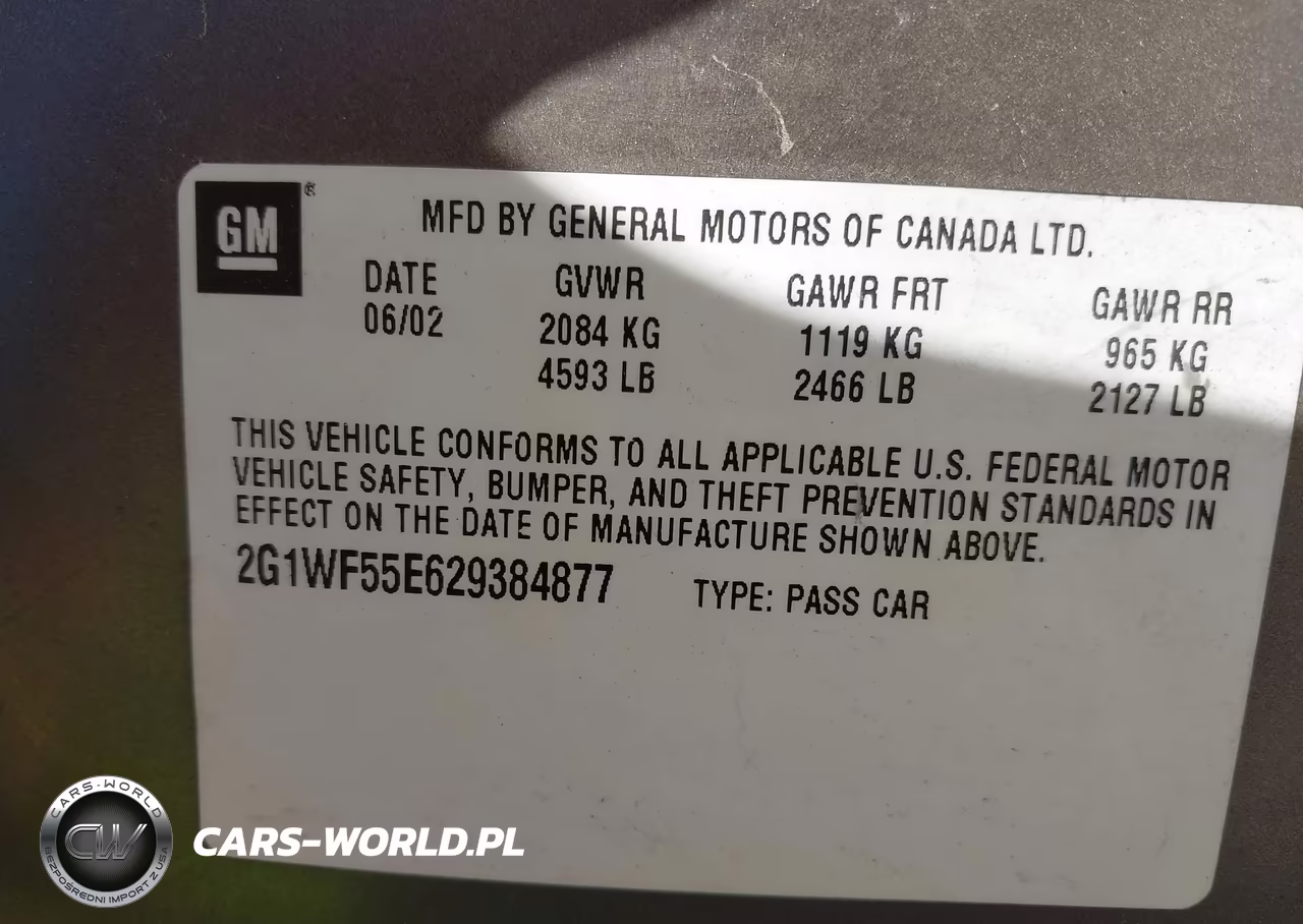 2002 Chevrolet Impala VIN:2G1WF55E629384877 - 9