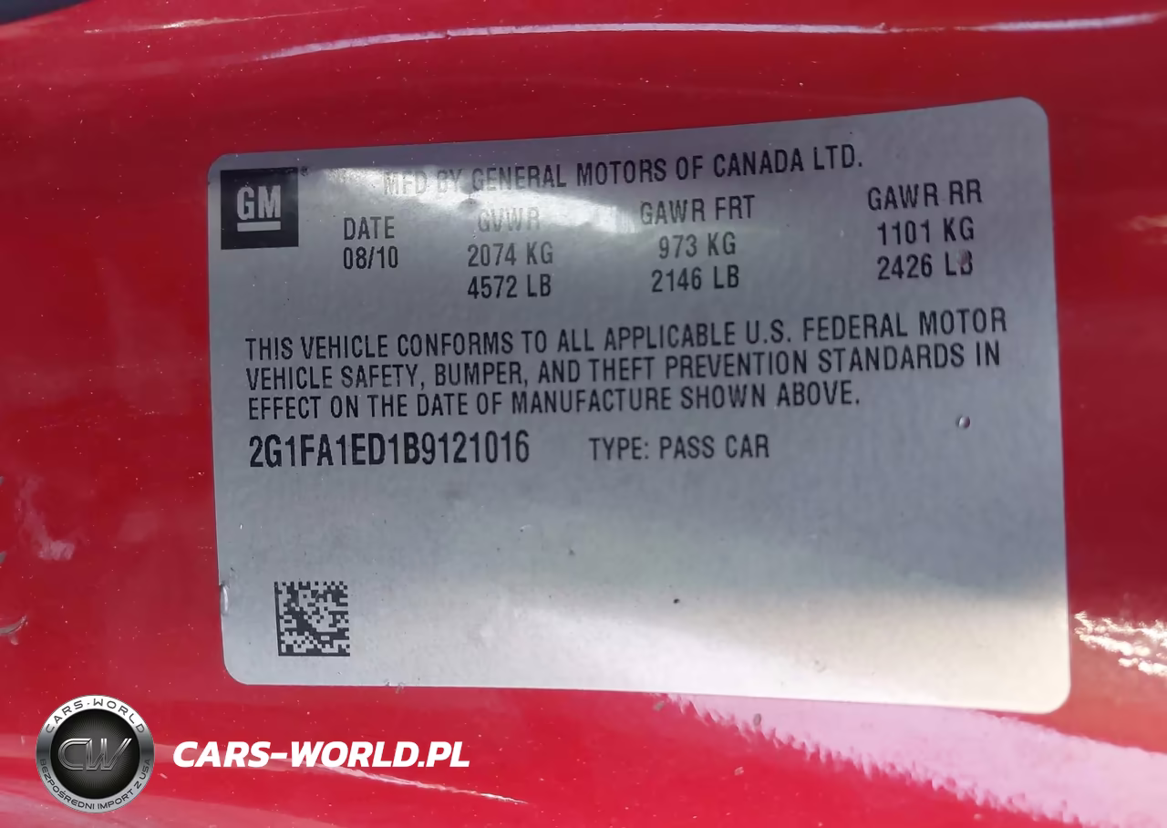 2011 Chevrolet Camaro 2Ls VIN:2G1FA1ED1B9121016 - 9