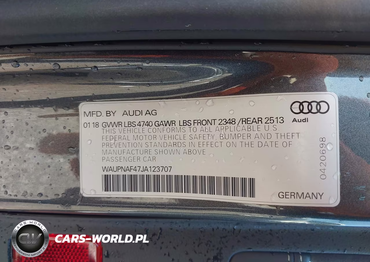 2018 Audi A4 2.0T Premium-2.0T Tech Premium VIN:WAUPNAF47JA123707 - 9