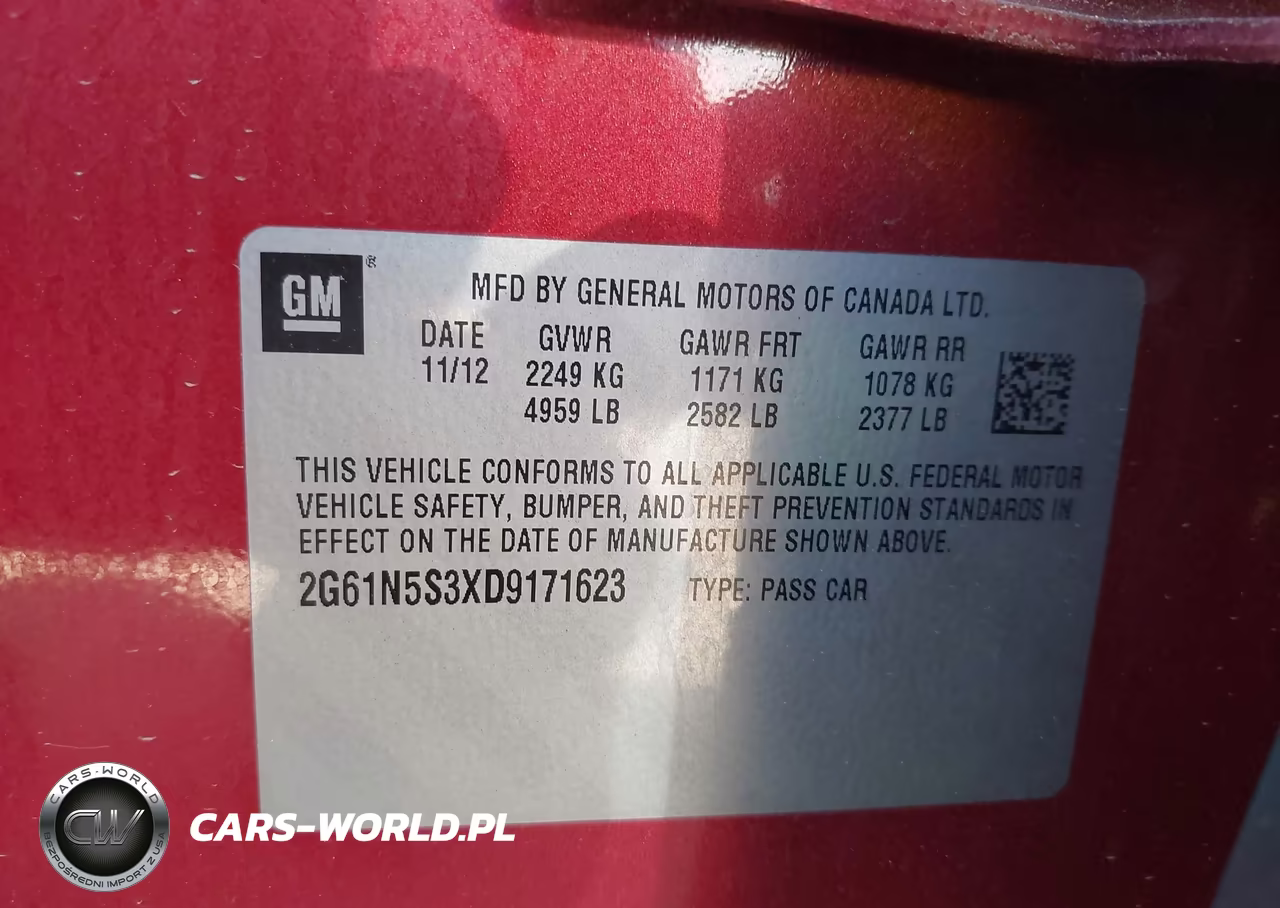 2013 Cadillac Xts Standard VIN:2G61N5S3XD9171623 - 9