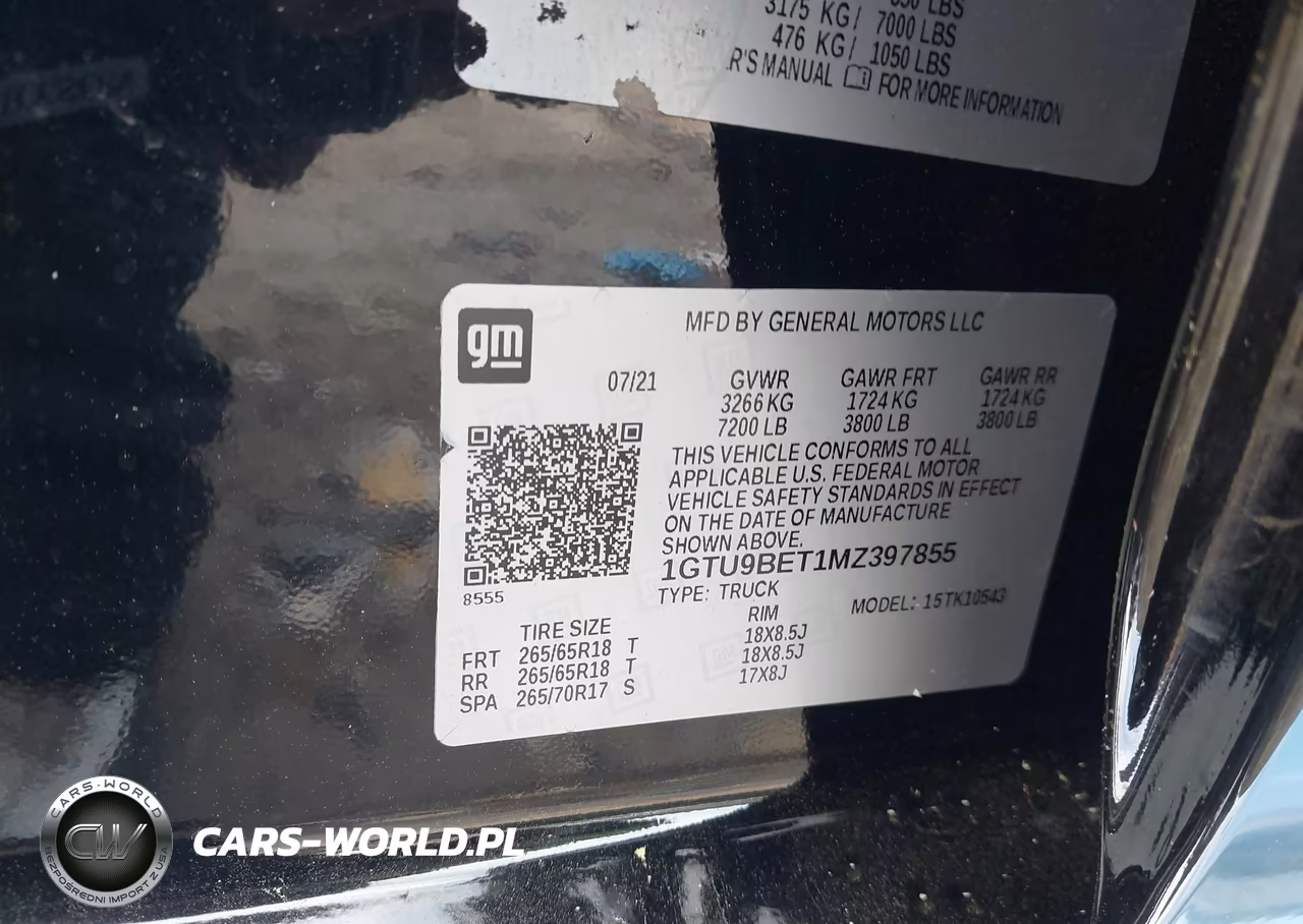2021 GMC Sierra 1500 4Wd Short Box Sle VIN:1GTU9BET1MZ397855 - 9