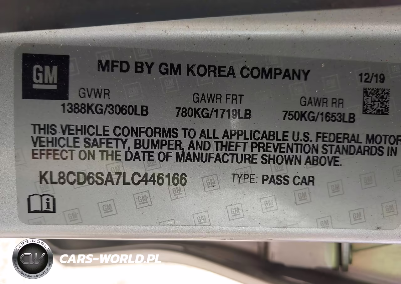 2020 Chevrolet Spark 1Lt VIN:KL8CD6SA7LC446166 - 9