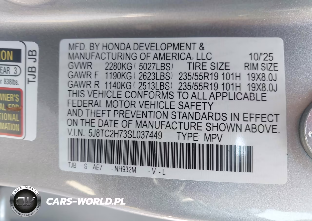 2025 Acura Rdx Advance VIN:5J8TC2H73SL037449 - 9
