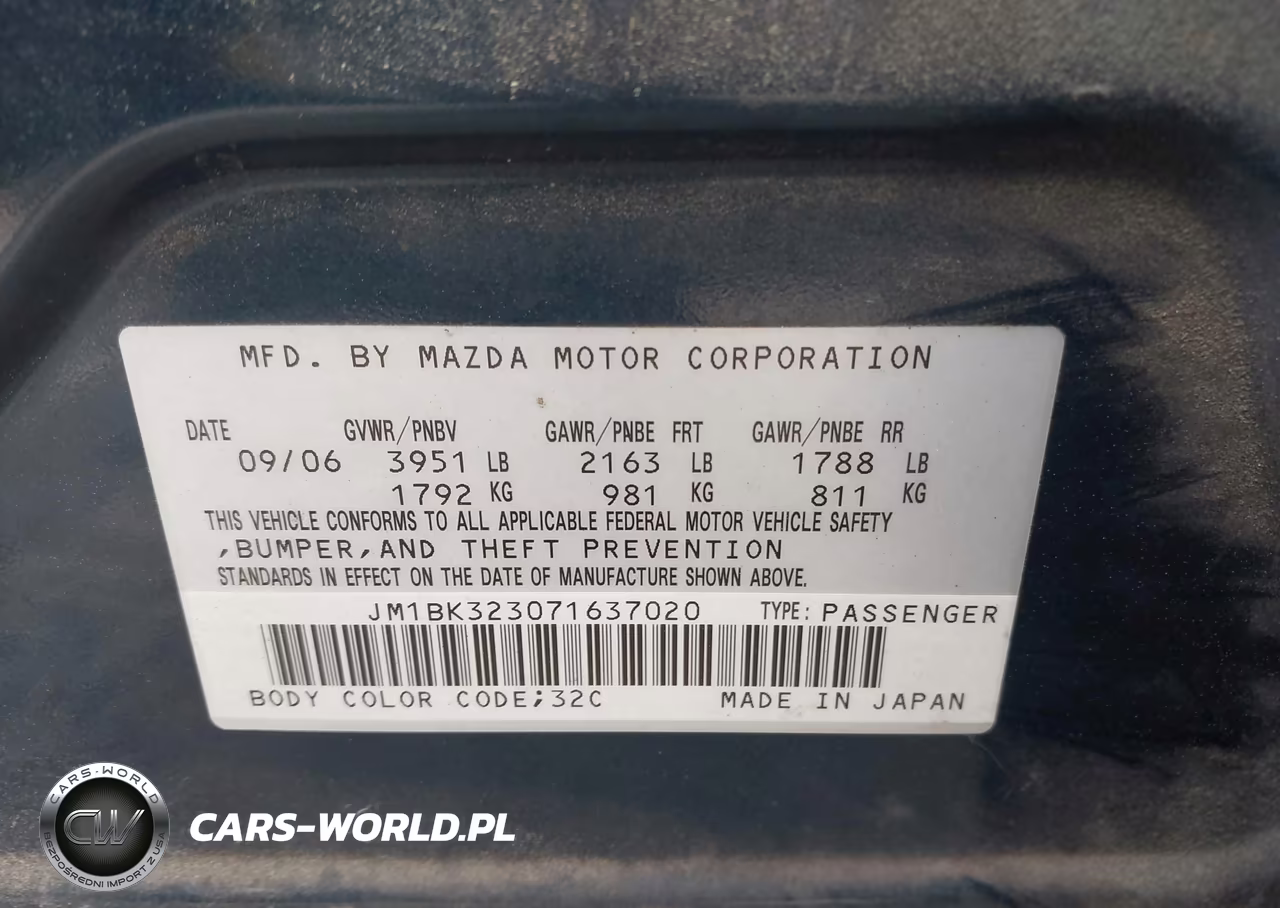 2007 Mazda Mazda3 S Grand Touring VIN:JM1BK323071637020 - 9